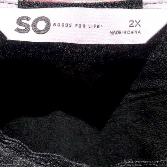 SO Black Lace Trim Floral Chiffon Cami Size 2X - Picture 13 of 16